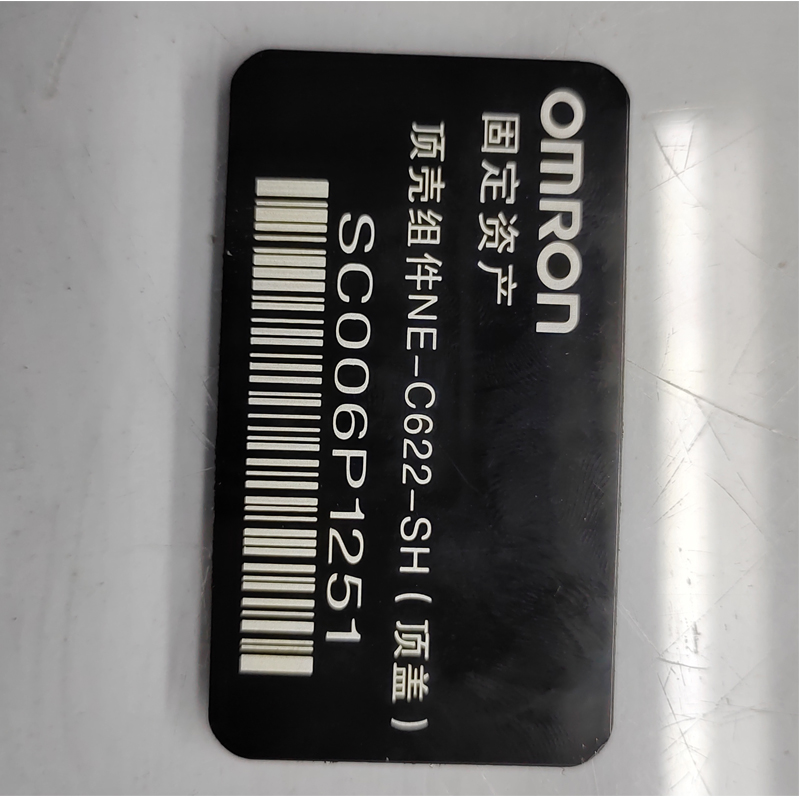 黑色白字鋁牌激光雕刻資產牌